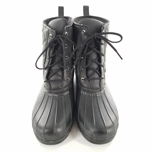 Sperry Top-Sider Quilted Waterproof Duck Boots Womens 9 Black - Picture 4 of 13
